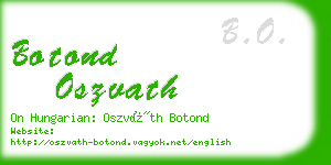 botond oszvath business card